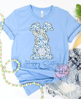 2/24 Pre-Order DTF Blue Floral Bunny