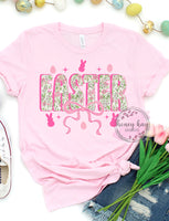 3/10 Pre-Order DTF Pink Floral Easter w/Bow