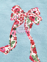 1/13 Raggy Pink & Red Floral Bow Sweatshirt