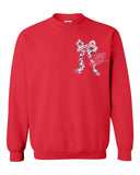 1/13 Raggy Pink & Red Floral Bow Sweatshirt