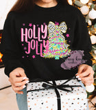 DTF Pink Holly Jolly Tree