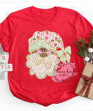 DTF Pink Ribbon Santa