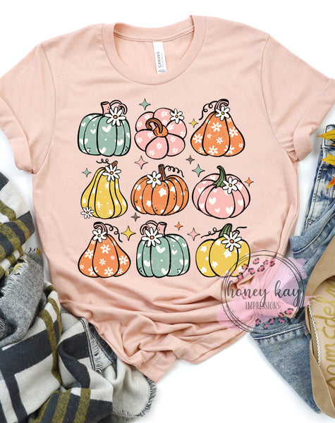 DTF Starry Pastel Pumpkins